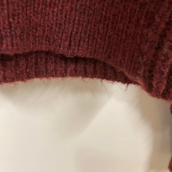 Calvin Klein Jeans Pullover Sweater, Small, Plum-Purple Turtleneck Ribbed - Picture 5 of 5